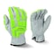 Radians Radians  Kamori Leather Gloves w/TPR, Cut A4, 1 Pair, White/Lime Green, XL RWG50XL - alternate 2